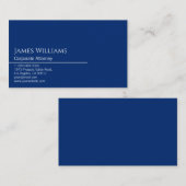Slank en modern wit en blauw visitekaartje (Voorkant / Achterkant)