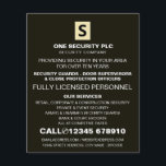 Slank en professioneel beveiligingspersoneel omker flyer<br><div class="desc">Slank en professioneel beveiligingspersoneel Adverteren brochures door de Visitekaartje winkel.</div>