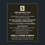 Slank en professioneel beveiligingspersoneel omker flyer<br><div class="desc">Slank en professioneel beveiligingspersoneel Adverteren brochures door de Visitekaartje winkel.</div>