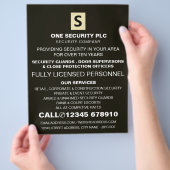 Slank en professioneel beveiligingspersoneel omker flyer (Hand)