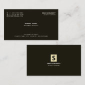 Slank en professioneel beveiligingspersoneel visitekaartje (Voorkant / Achterkant)