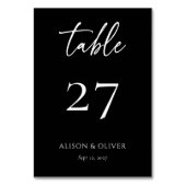 Slank en stijlvol: Custom Black Modern Wedding Kaart (Voorkant)