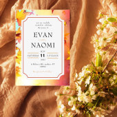 Slank en stijlvol herfst lekt rond het huwelijk kaart