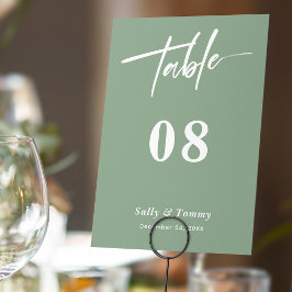 Slank en stijlvol: Sage Green Modern Wedding Kaart