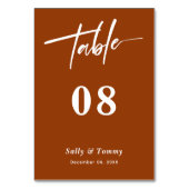 Slank en stijlvol: Terracotta Modern Wedding Kaart (Voorkant)