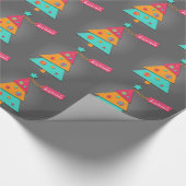 Slank felle kerstboomkunst moderne kunstboten cadeaupapier (Hoek)