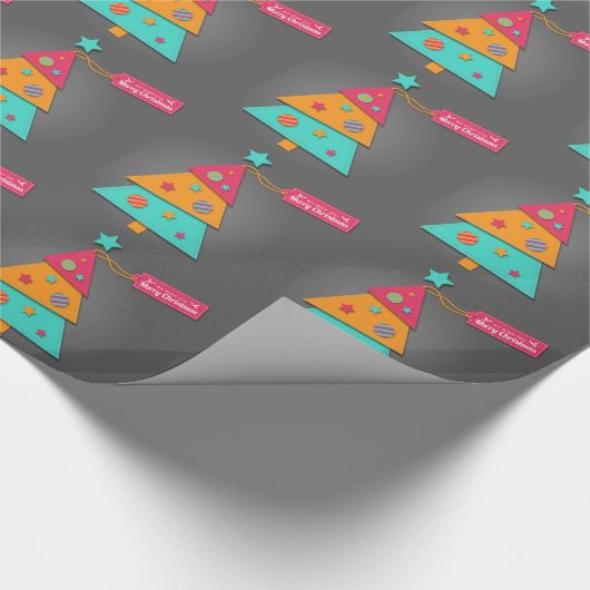 Slank felle kerstboomkunst moderne kunstboten cadeaupapier (Hoek)