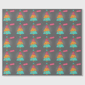 Slank felle kerstboomkunst moderne kunstboten cadeaupapier (Vlak)