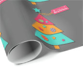 Slank felle kerstboomkunst moderne kunstboten cadeaupapier (Rol Hoek)