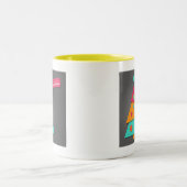 Slank felle kerstboomkunst moderne kunstboten tweekleurige koffiemok (Center)