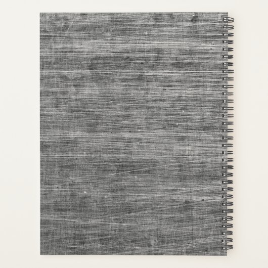 Slank geborsteld metaal industrieel ontwerp planner (Achterkant)