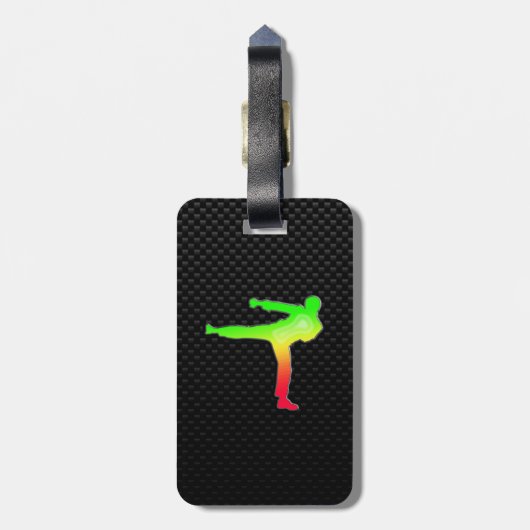 Slank gehuwde kunsten bagagelabel (Achterkant verticaal)