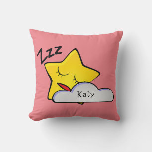 Slank gele Star-Baby/Kinder Pillow Kussen