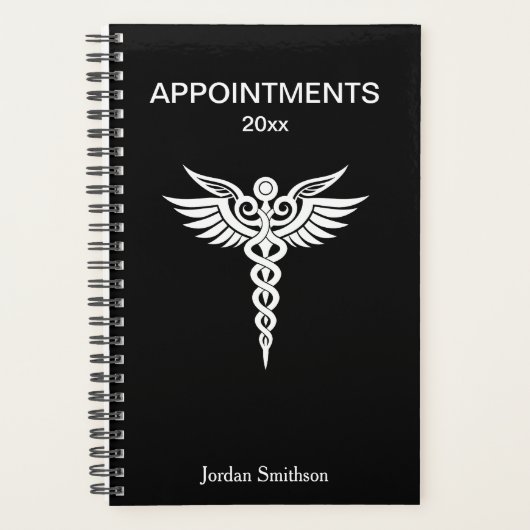 Slank gepersonaliseerd medisch afsprakenboek planner (Voorkant)