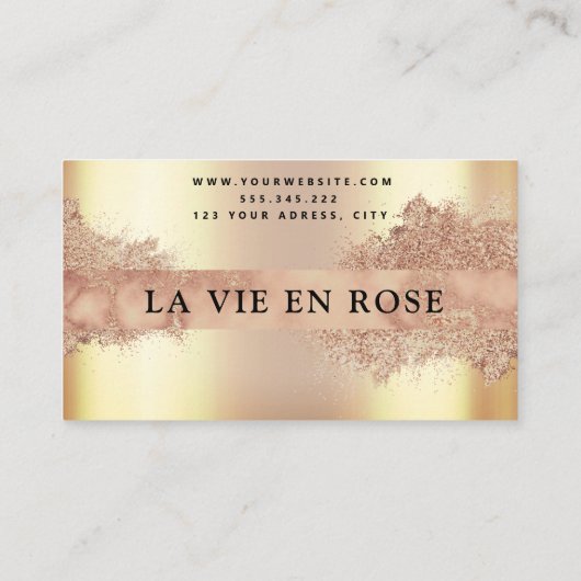 Slank Gold Bronze Mobiele Spuitbus Visitekaartje (Achterkant)