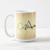 Slank Goud Monogram Gepersonaliseerd Koffiemok (Links)