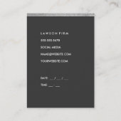 Slank grijs (afspraak) / Zilver Glitter Trim Afsprakenkaartje (Achterkant)