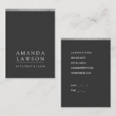 Slank grijs (afspraak) / Zilver Glitter Trim Afsprakenkaartje (Voorkant / Achterkant)