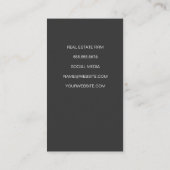 Slank grijs | Uitvoerend directeur Afsprakenkaartje (Achterkant)