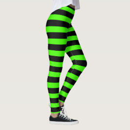 Slank Groen en Zwart Leggings