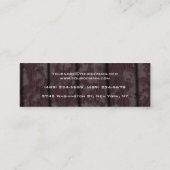 Slank handschrift Modern trendy bruin hout Mini Visitekaartje (Achterkant)