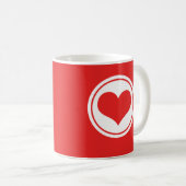 Slank hart Mok, rood Koffiemok (Voorkant rechts)