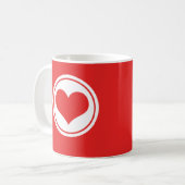 Slank hart Mok, rood Koffiemok (Voorkant links)