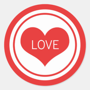 Slank hart Stickers, rood Ronde Sticker