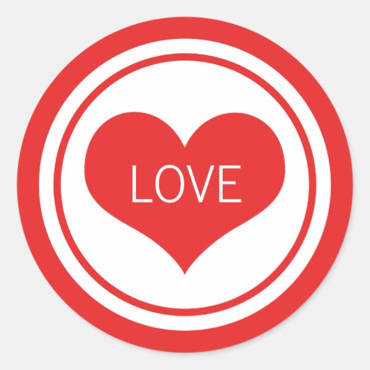 Slank hart Stickers, rood Ronde Sticker (Voorkant)