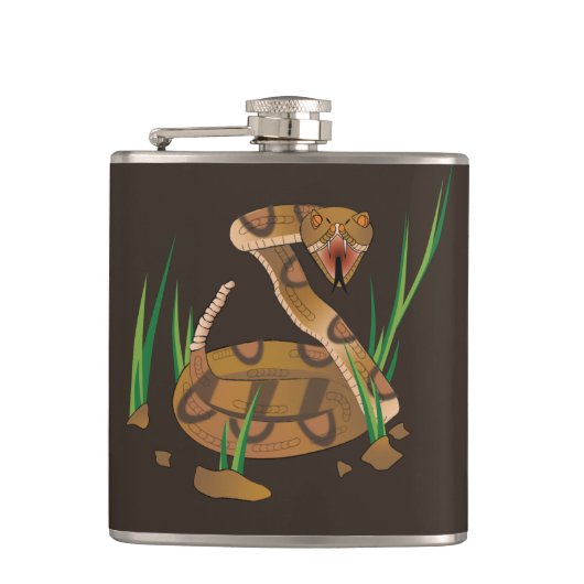 Slank in de graslerkolf heupfles (Voorkant)