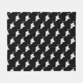 Slank Kat Cute Pattern Blanket Fleece Deken (Voorkant (Horizontaal))