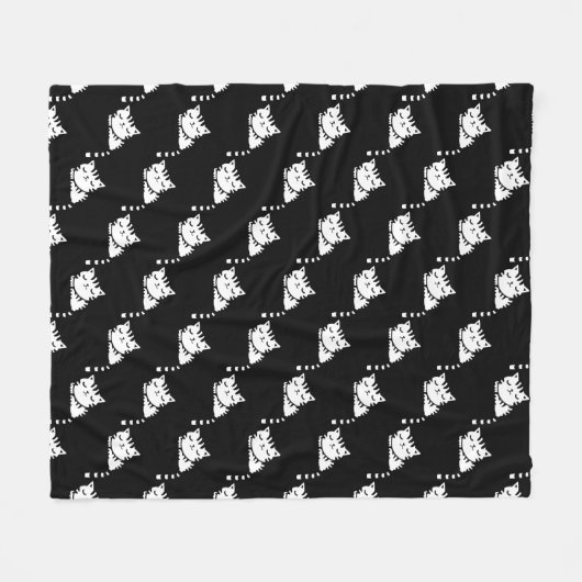 Slank Kat Cute Pattern Blanket Fleece Deken (Voorkant (Horizontaal))