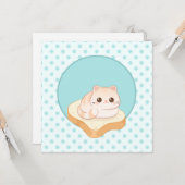 Slank Kat Poster Kaart (Voorkant / Achterkant in situ)