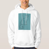 Slank kat schetsen hoodie (Voorkant)