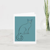 Slank kat schetsen kaart (Voorkant)