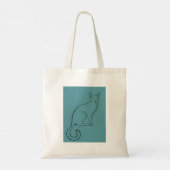 Slank kat schetsen tote bag (Achterkant)