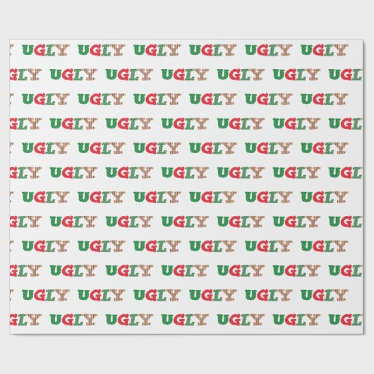 Slank kerstcadeaupapier, zgn. sweater cadeaupapier (Vlak)