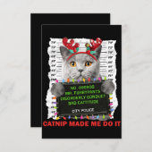 Slank kerstfeest voor katten van mam Kat Papa Cat  Bedankkaart (Voorkant / Achterkant)