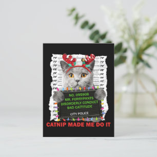 Slank kerstfeest voor katten van mam Kat Papa Cat Briefkaart