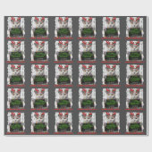 Slank kerstfeest voor katten van mam Kat Papa Cat  Cadeaupapier (Vlak)