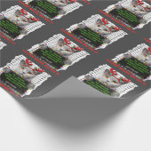 Slank kerstfeest voor katten van mam Kat Papa Cat  Cadeaupapier (Hoek)