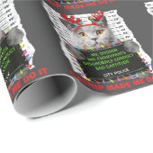 Slank kerstfeest voor katten van mam Kat Papa Cat  Cadeaupapier (Rol Hoek)