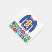 Slank kerstfeestfeest voor kerstfeestjes servet (Hoek)