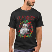 Slank kerstkerstcadeau voor zware metalen t-shirt (Voorkant)