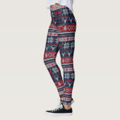 Slank kerstkeukenpatroon leggings (Links)