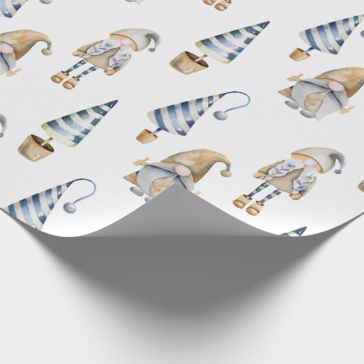 Slank kerstontwerp en stijlvol design met bomen cadeaupapier (Hoek)