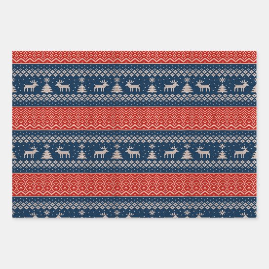 Slank kerstpapier, zgn. Sweater Wrapping Paper (Voorkant 2)