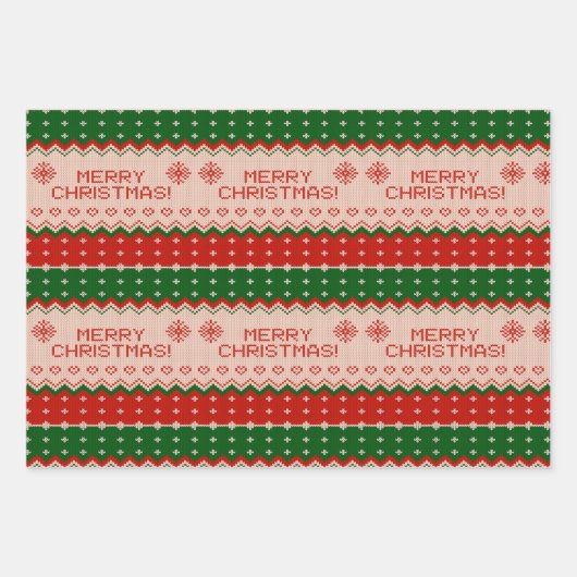 Slank kerstpapier, zgn. Sweater Wrapping Paper (Voorkant)