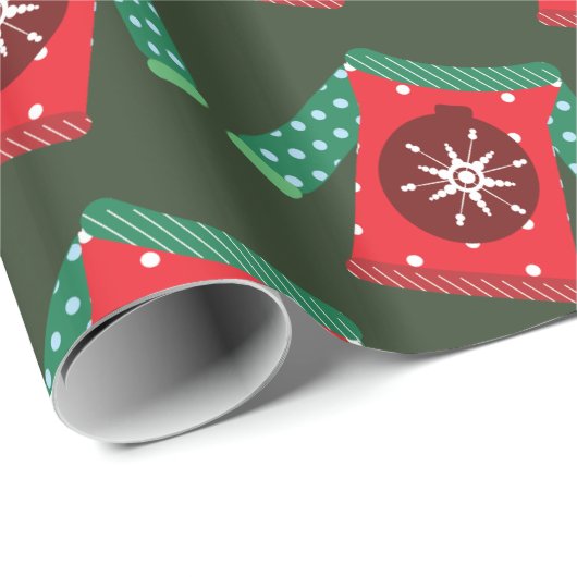 Slank kerstpapier, zgn. Sweater Wrapping Paper Cadeaupapier (Rol Hoek)