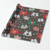 Slank kerstpapier, zgn. Sweater Wrapping Paper Cadeaupapier (Uitgerold)